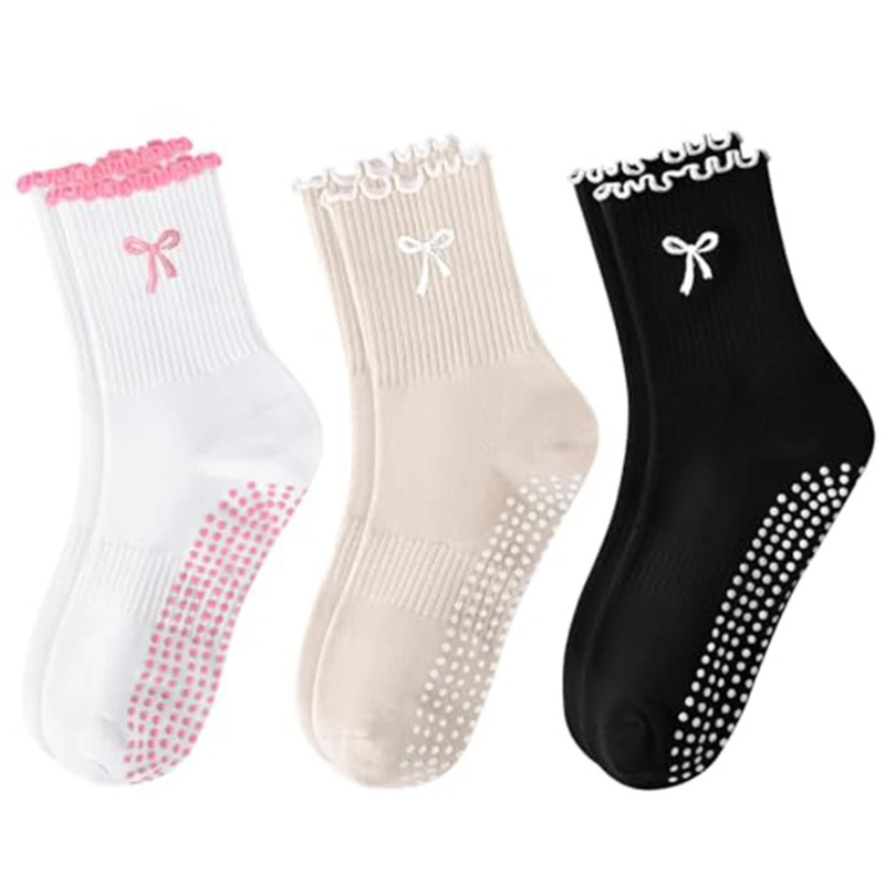 ถุงเท้าโยคะมืออาชีพ สายรัดผ้าฝ - Yoga Of Fitness บทวิจารณ์และราคา
