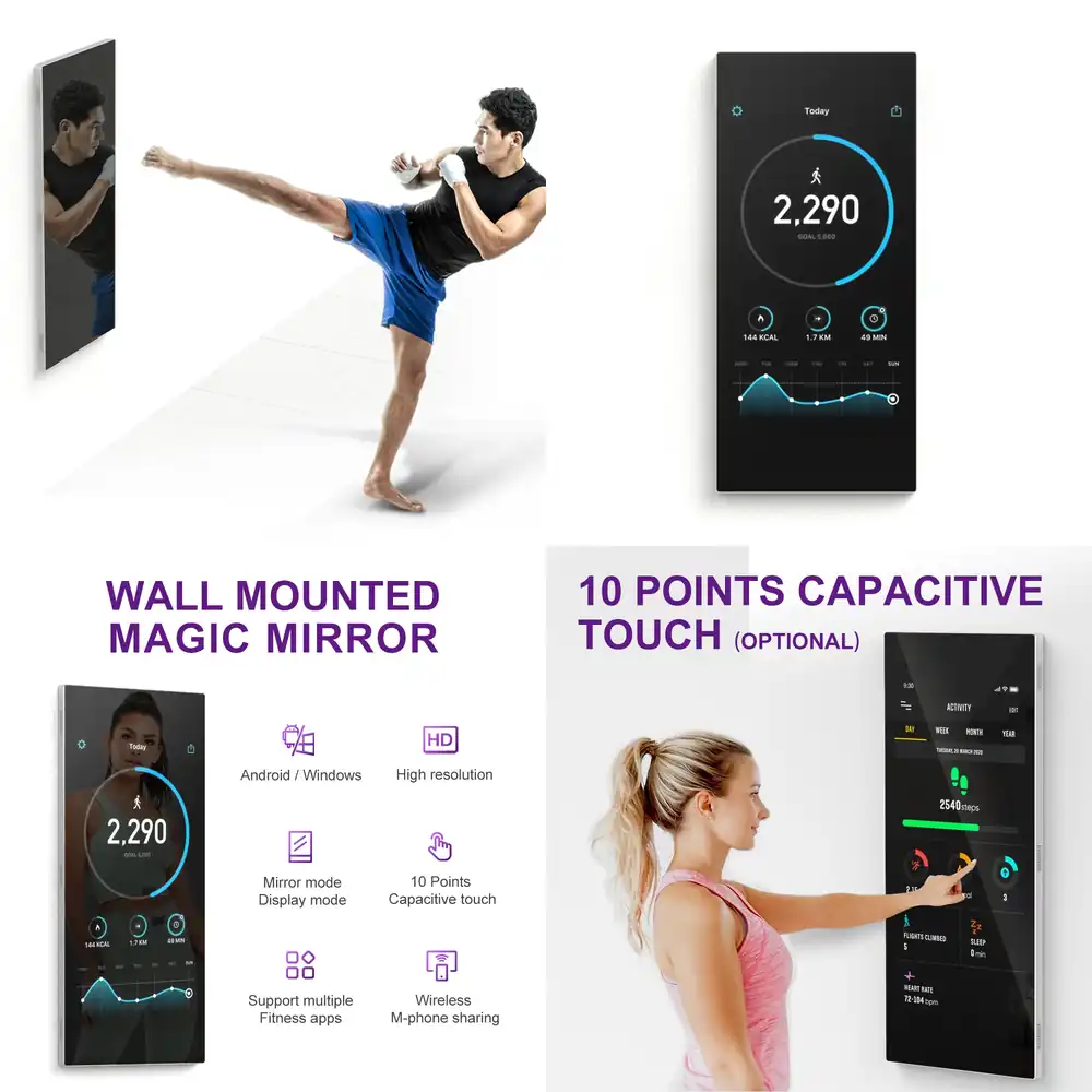 กระจกติดผนังแบบอินเทอร์แอคทีฟส - Yoga Fitness App บทวิจารณ์และราคา