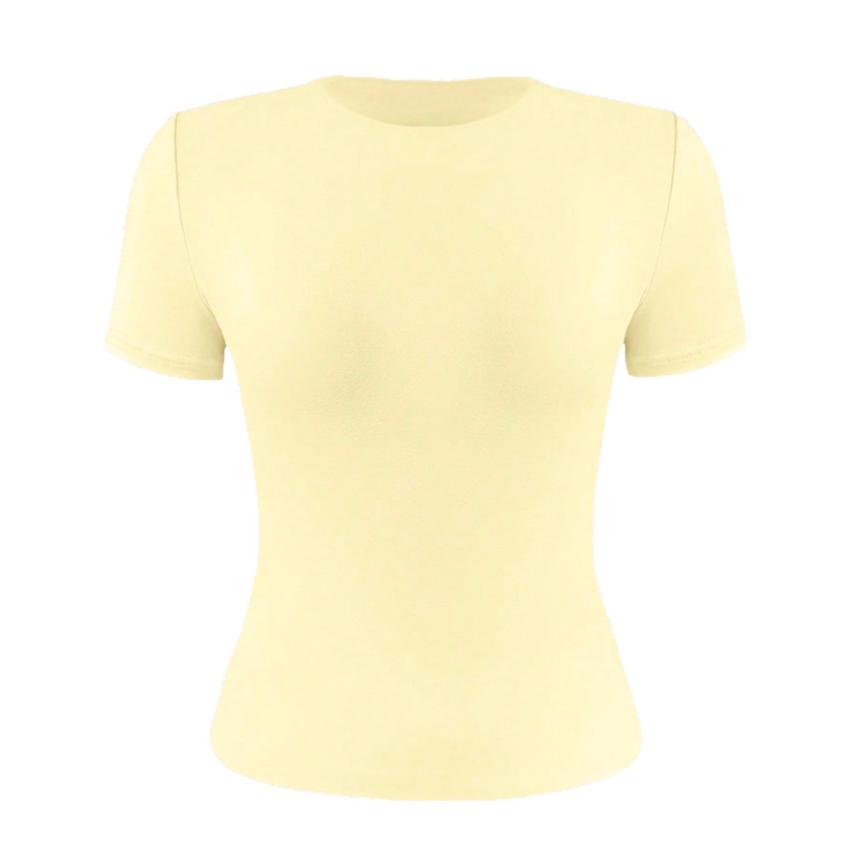 เสื้อยืดคอกลมแขนสั้นแบบเข้ารูป - Yoga Fitness Training บทวิจารณ์และราคา