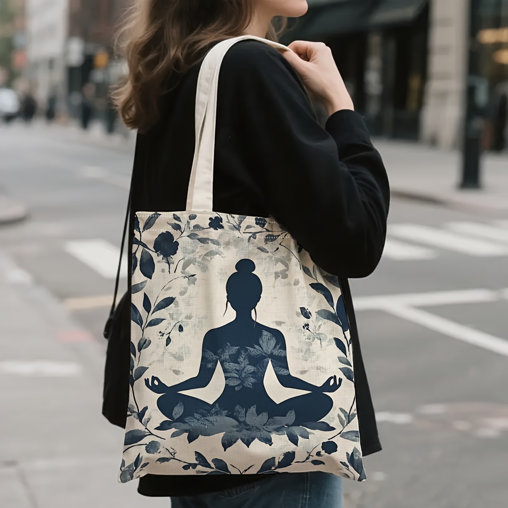 กระเป๋าสะพายผ้าแคนวาสลายโยคะแล - Yoga Fitness Tote บทวิจารณ์และราคา