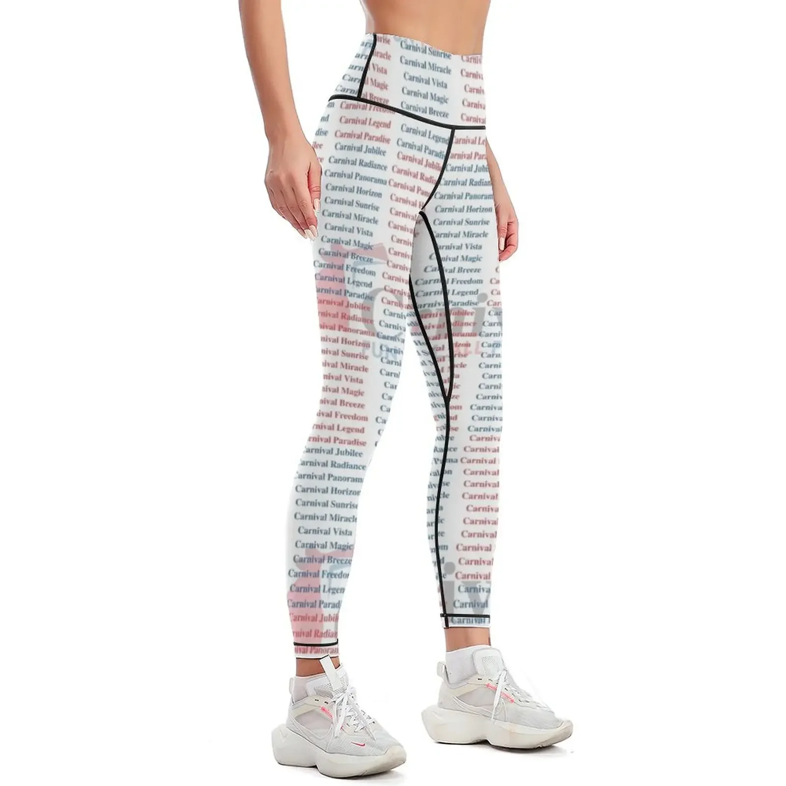 กางเกงเลกกิ้งลายชื่อเรือคาร์นิ - Yoga Fitness Name บทวิจารณ์และราคา